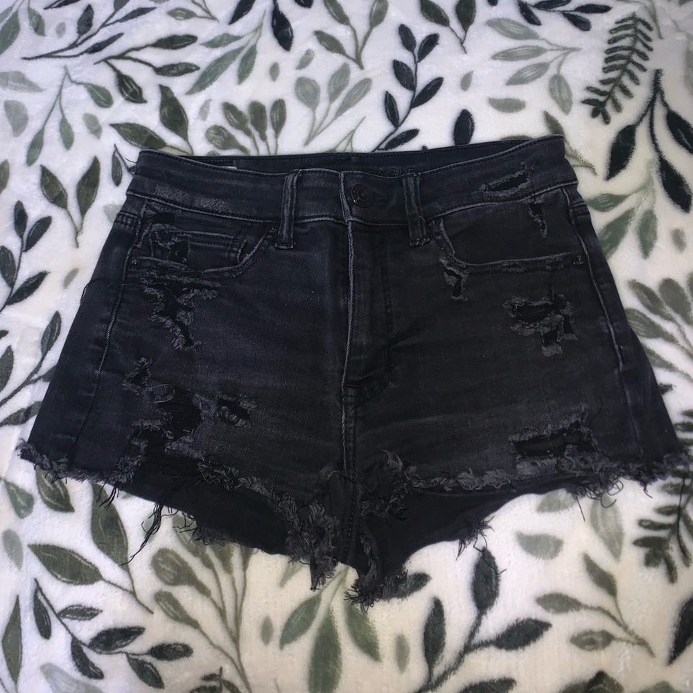 American Eagle Outfitters black Jean shorts. They are very soft and stretchy